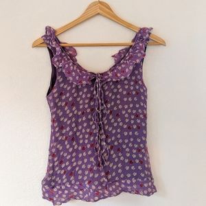 Marc Jacobs printed ruffle top